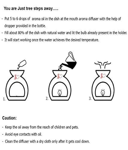 RAJ ROYAL White Oval Shaped Ceramic Electric Aroma Diffuser Essential Oil Burner Air Freshener for Home SPA Office Decor (15 x 12 cm, White) - Image 5 thumbnail