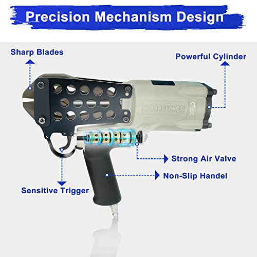 Woodpecker - Ctq5Xd Pneumatic Heavy-Duty Cutting Nipper, Less Than 5Mm Diameter Wire Cutting, Cutting Wire Tool, Air Power Wire Shear, Pneumatic Cutter Air Scissors Bolt Cutter Nippers Tool #TOP1