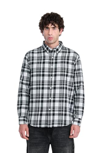 Image of SNITCH Men Casual Shirt | Regular Fit Full Sleeve Button-Down Collar Buffalo Check Pattern | Premium Cotton Blend & Breathable Fabric Outings