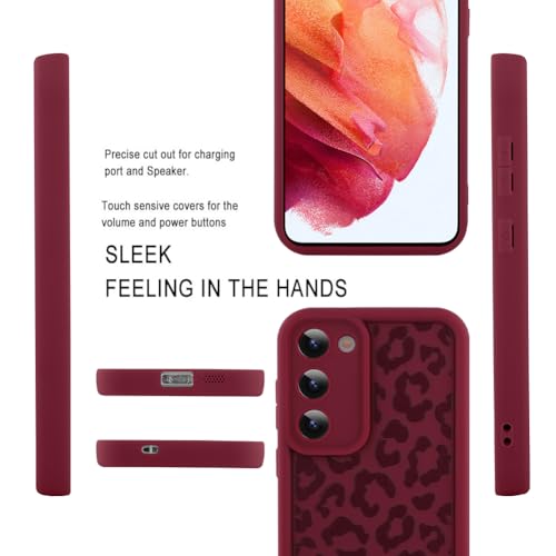 Image of Compatible with Samsung Galaxy S21 Case, Wine Red