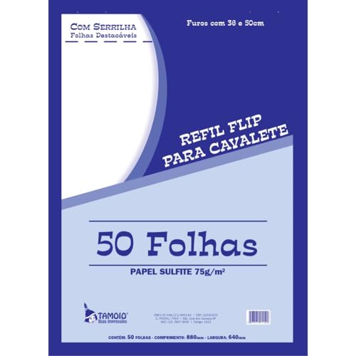 Papel Para Flip-Chart Serrilhado 64X88Cm 75G 50Fls 105148