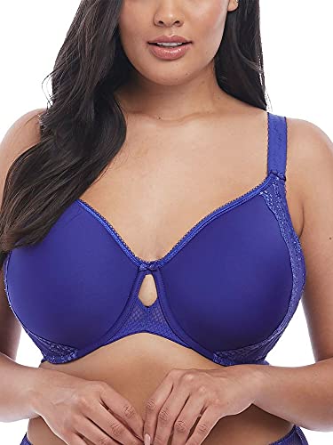 Elomi Women s Plus Size Charley T-Shirt Seamless Breathable Spacer Underwire Bra, Ultramarine, 38DD