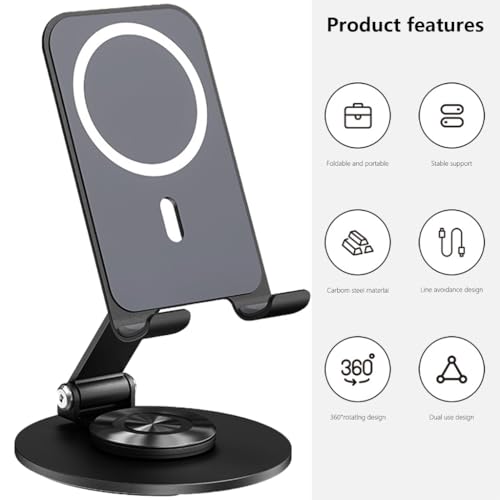 Support de bureau pour telephone portable avec pivotement complet 360 - 7