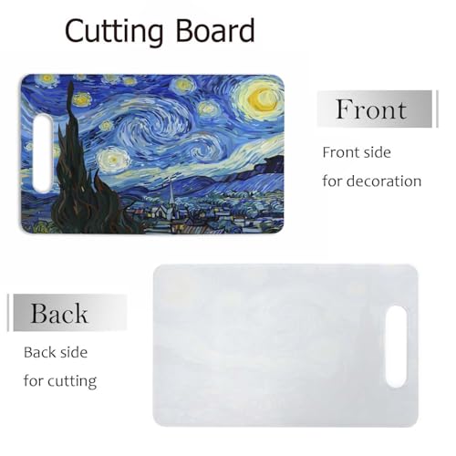 Tabla de cortar rectangular Starry Night con mango miniatura 3