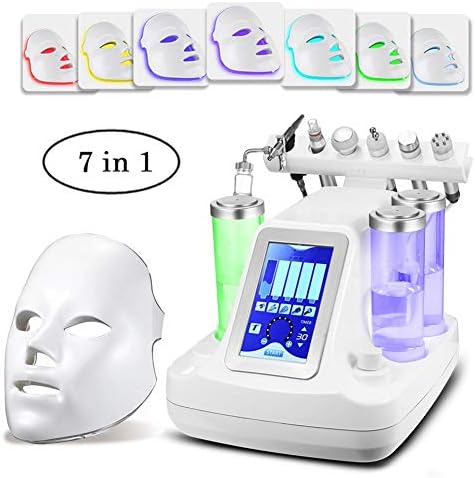 7 in 1 Hydra Dermabrasion Clean Skin Bio-Lifting Spa Facial Machine RF Vacuum Face Cleaning Hydro Water Oxygen Jet Peel Machine(110V)