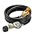 only fire 12ft Propane Hose Regulator with Tank Gauge, 3/8" Female Quick Connect x QCC1 Propane Tank Connection