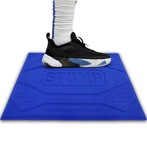 STOMP Athletics: Reusable Large Traction Mat (As Seen on Shark Tank) for Volleyball & Basketball Shoes - Alternative for Basketball Sticky Mats - Non-Slip Shoe Cleaning Pad - 24"x19", Royal Blue