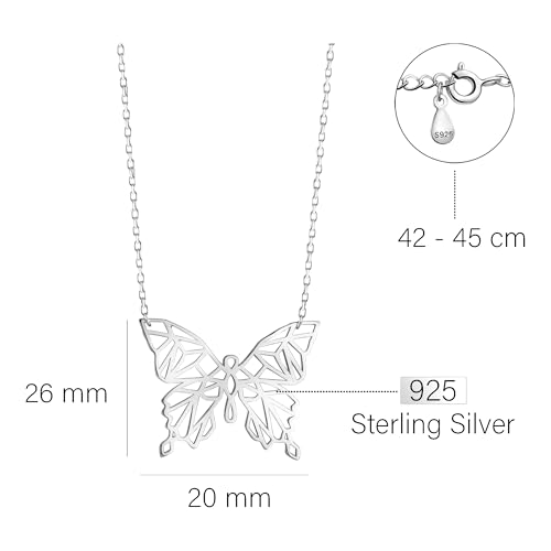 Collier papillon argent 925 Sofia Milani cadeau idéal pour femme