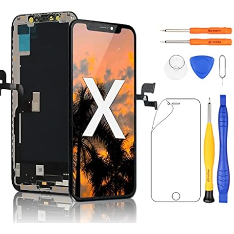 Yodoit for iPhone X Screen Replacement COF FHD LCD Display 3D Touch Digitizer 5.8 Inch Glass with Repair Tool Kit, Compatible with Model A1865, A1901, A1902 Cover
