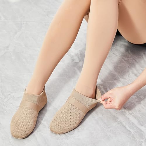 Image of SANGEESON Slip-on Jazz Shoes for Women and Men's Lightweight Breathable Dance Shoes