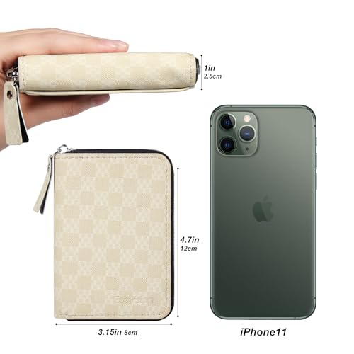 Image of Credit Card Wallet, RFID Card Case Wallet, Zipper Card Cases Holder for Men Women, RFID Blocking, KeyChain Wallet, Compact Size Card Organizer Case for Women