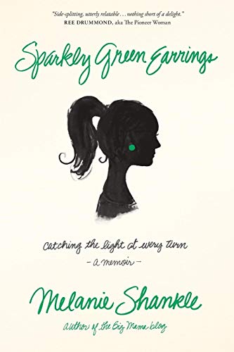 Sparkly green earrings: catching the light at every turn