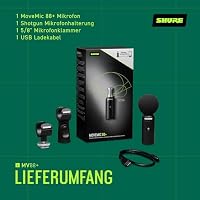 Shure MoveMic 88+ Drahtloses Mikrofon - Professioneller Audio-Recorder für Film-/Feld-Aufnahmen und Interviews, Stereo-Mikro 4 Richtcharakteristiken | Kompatibel mit iOS/Android über Motiv App – Ansicht 2