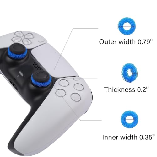 Image of MOLOPPO 8 PCS Precision Rings Kit for PS4, for PS5, for Xbox-Blue | for PS5 Accessories, for Xbox Accessories, Gaming Controller Enhancer