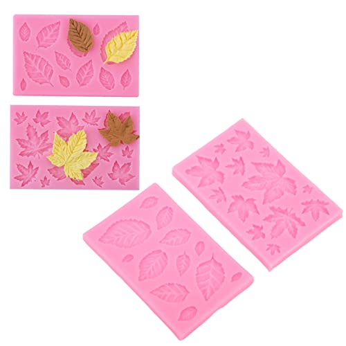 Moldes para fondant Folhas de bordo rosa Molde de silicone para fazer você mesmo