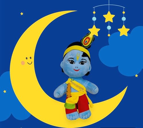 Image of Krishna Soft Toy Plush Laddu Gopal Kanha Ji Stuffed Doll for Kids & Babies Soft and Washable Kanha Krishna Toy for Janmashtami, Religious Festivals, Devotional Play & Gifting