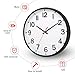 Moiubik Wall Clocks Battery Operated 8 inch Modern Wall Clock,Silent Non Ticking Wall Clock for Living Room Bedroom Kitchen Office Classroom Decor (White and Black)