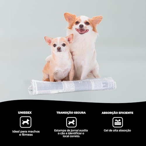 DOG’S CARE Tapete Higiênico Descartável The New York Dogs - Tapete Absorvente Para Cães - 80 x 60cm