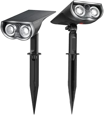 Projecteur LED Extérieur Linkind Double Alimentation Solaire/secteur 24W - 3000LM, Détecteur Mouvement, RGB, IP65