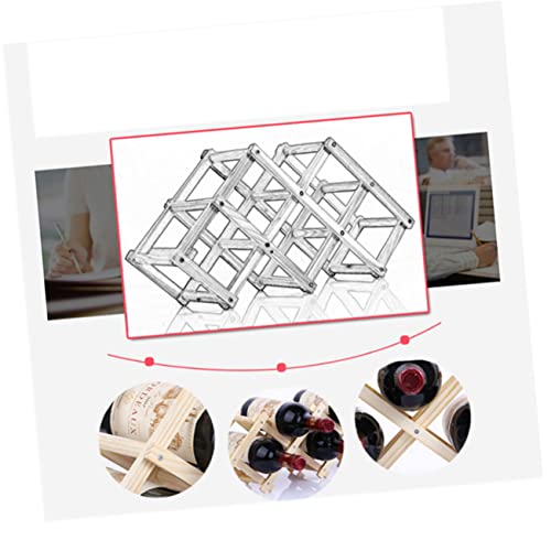 Soporte de Madera para Botellas Plegable para Cocina y Barra miniatura 2