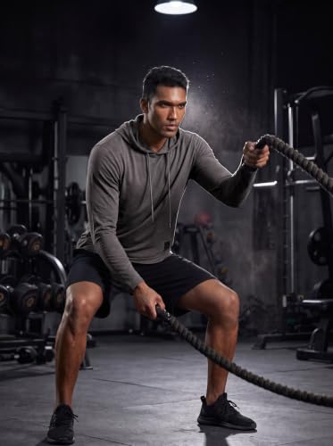 Image of Lexiart Mens Cotton Hoodies Pullover Sport Muscle Workout Shirts