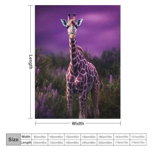 Couverture super douce et moelleuse motif girafe 3D un cocon de tendresse - 6