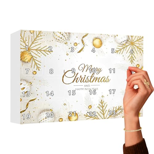 Adventskalender nedräkning | 24 dagars smyckesräkning, charmigt smyckesset, för kvinnor, flickor, flickvän, vinter, semester, samling, bröllop, evenemang