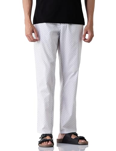 Image of Amazon Brand - Symbol mens 100% Cotton Pyjama /Lounge Pants |Regular Fit | Printed | Available in Plus Sizes