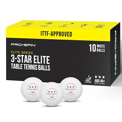 PRO-SPIN Ping Pong Balls - Premium White 3-Star Competition-Level Table Tennis Balls | Tournament-Level 40+ ABS | Perfect Sphere for Perfect Spin | Superior Accuracy | Reliable Bounce
