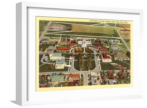 ART.COM Wall Art Print University of Utah, Salt Lake City, Utah on White Frame, 22" x 16"