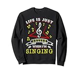 La vida es mejor cuando canto con el micrófono Sudadera