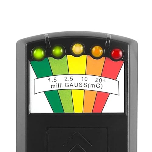 Image of HOMEBASIC EMF Meter Magnetic Field Detector, Portable Radiation Detector with 5 LED Levels, Ghost Hunting Equipment, EMF Tester 50Hz-20000Hz, Paranormal Equipment Tester for Home & Office Safety