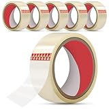 Leyrens 6 Rollen Paketklebeband Klebeband, 48 mm x 66 m Transparent Verpackungsband, Starkes Packband für den Umzug, Kartonband, reißfest, hoher Klebkraft, Paketband für Versand und Lagerung