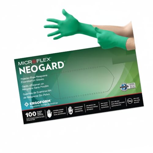 Microflex C523 NeoGard Neoprene Exam Gloves Large 100/Box