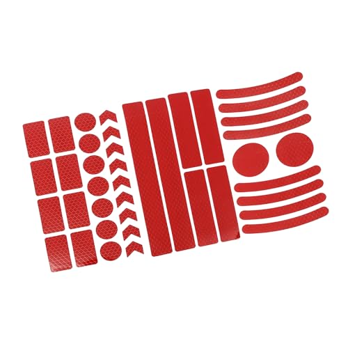 REPAIROCK 42pcs Red Reflective Stickers Tape Waterproof Decals for Car Motorcycle Bicycles Auto Replacement Parts