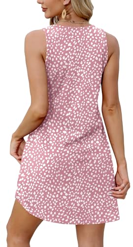 Image of XIEERDUO Summer Dresses for Women 2026 Beach Vacation Clothes V Neck Button Sundresses with Pockets