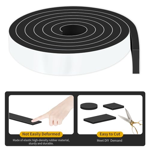 Image of Weather Stripping Door Seal,High Density CR,2 in x 3 /8 in x 6.5Ft | Weather Stripping,Soundproof,Cold Insulation,Foam Insulation Tape for Door, Front Door Frame, Windows,Sliding Door,Black