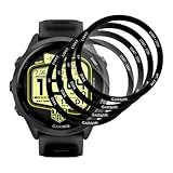 FOXZKISS 4 Stück Schutzfolie für Panzerglas Garmin Forerunner 970 47mm mit Anti-Fingerprint und Anti-Kratzer –Ultra Klar HD Displayschutz für Garmin Forerunner 970 47mm Panzerfolie Display Protector