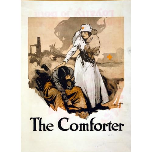 Toile Infirmières Croix Rouge idée cadeau originale format 76x101cm