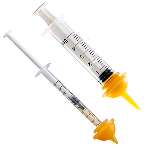 betevie Mini-Nippel mit Spritzen für Welpen, Kätzchen, Eichhörnchen und andere neugeborene Haustiere, 6 Stück