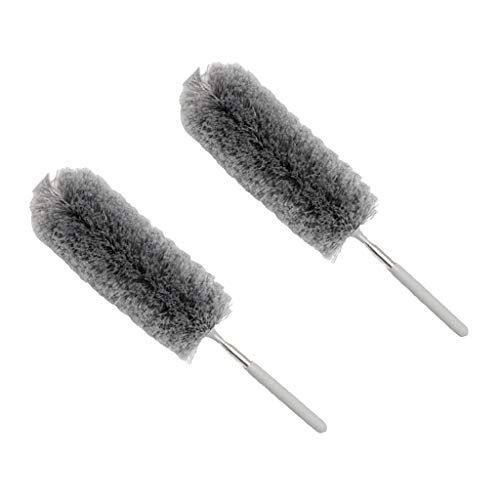 2pcs Microfibra Mão Espanador Lavável Microfibra ，Alça retrátil 41cm-88cm, lavável e reutilizável, p