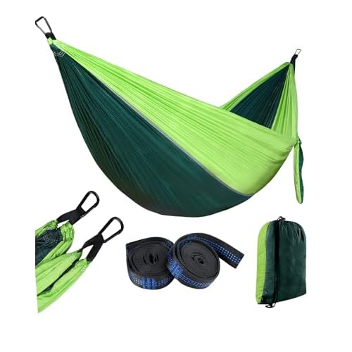 OTraki Camping Hammock, 270 x 140cm Portable Hammock with Straps, Ultralight Nylon Tree Hammock for Garden Outdoor Camping Backpacking Hiking