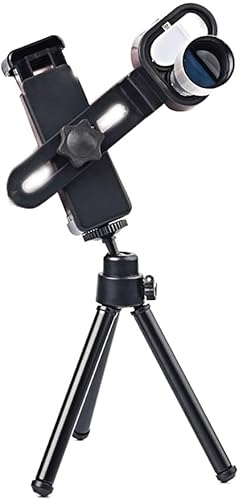 Leadigol Pequeño telescopio monocular portátil de mano mini monocular con adaptador de teléfono inteligente Monoculares de bolsillo para observación