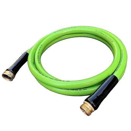 Manguera de jardín para exteriores de 5/8 pulgadas x 100 pies, manguera de agua resistente de PVC duradera para césped, manguera de barco