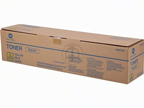 Toner jaune Konica Minolta TN-314 Y original Bizhub C353 A0D7251 consommable impression laser
