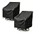 ANANMEI Outdoor Swivel Lounge Chair Cover 2 Pack, (37.5 L x 39.25 W x 38.5 H inches) 100%Waterproof Heavy Duty Outdoor Chair Covers, Patio Furniture Cover for Swivel Patio Lounge Chair(Black)