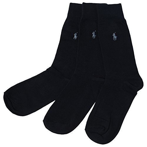 Polo Ralph Lauren 3-Pack Dress Socks (One Size, Navy)