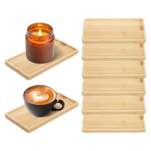 Dessous de verre en bois rectangle pour protéger contre dégâts d'eau et salissures QUARKZMAN 8 Pcs