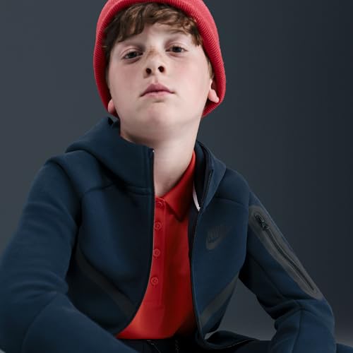 Nike Sportswear Tech Fleece Big Kids' Full-Zip Hoodie (Obsidian/Black/Black)3