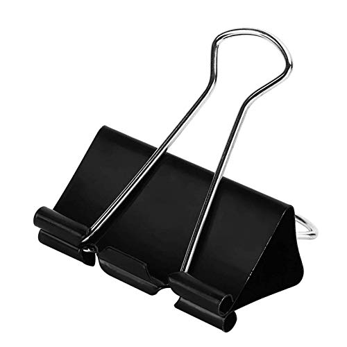 Extra Large Metal Binder Clips 2 Inch 12 Pack Paper Clamps for Office Supplies School Accessories Paper Organizer Black Paper Binder Clip 2â€œ/51mm